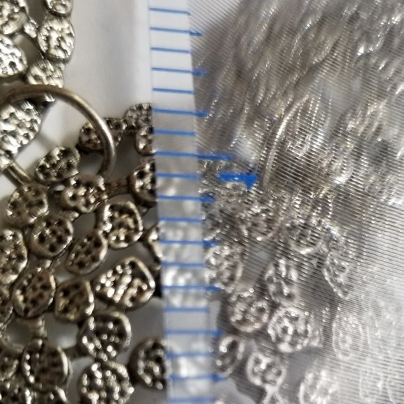 Dana Buchman Vintage Concho Silver Tone Necklace Nice Abstract - Picture 16 of 16